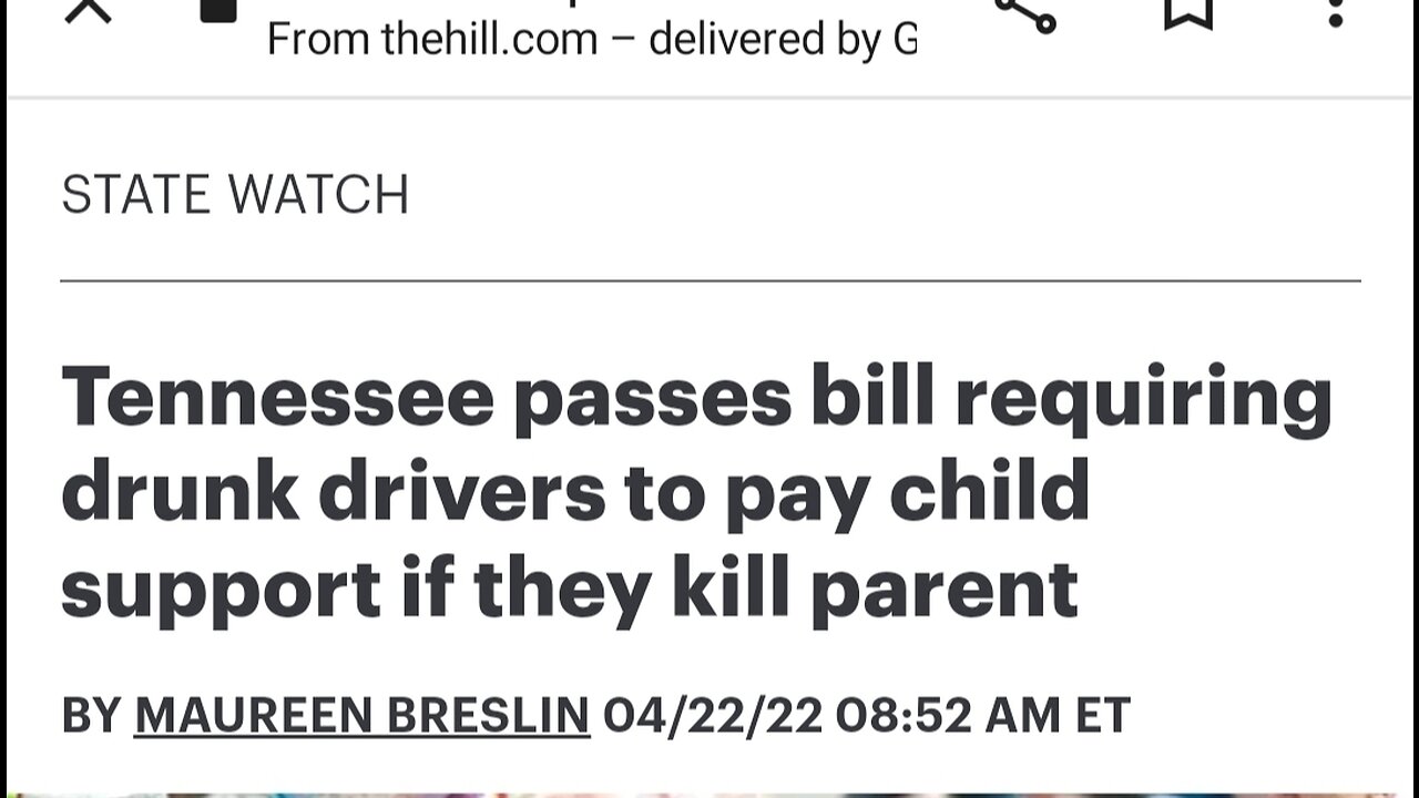 Drunk drivers in Tennessee have to pay child support under new law