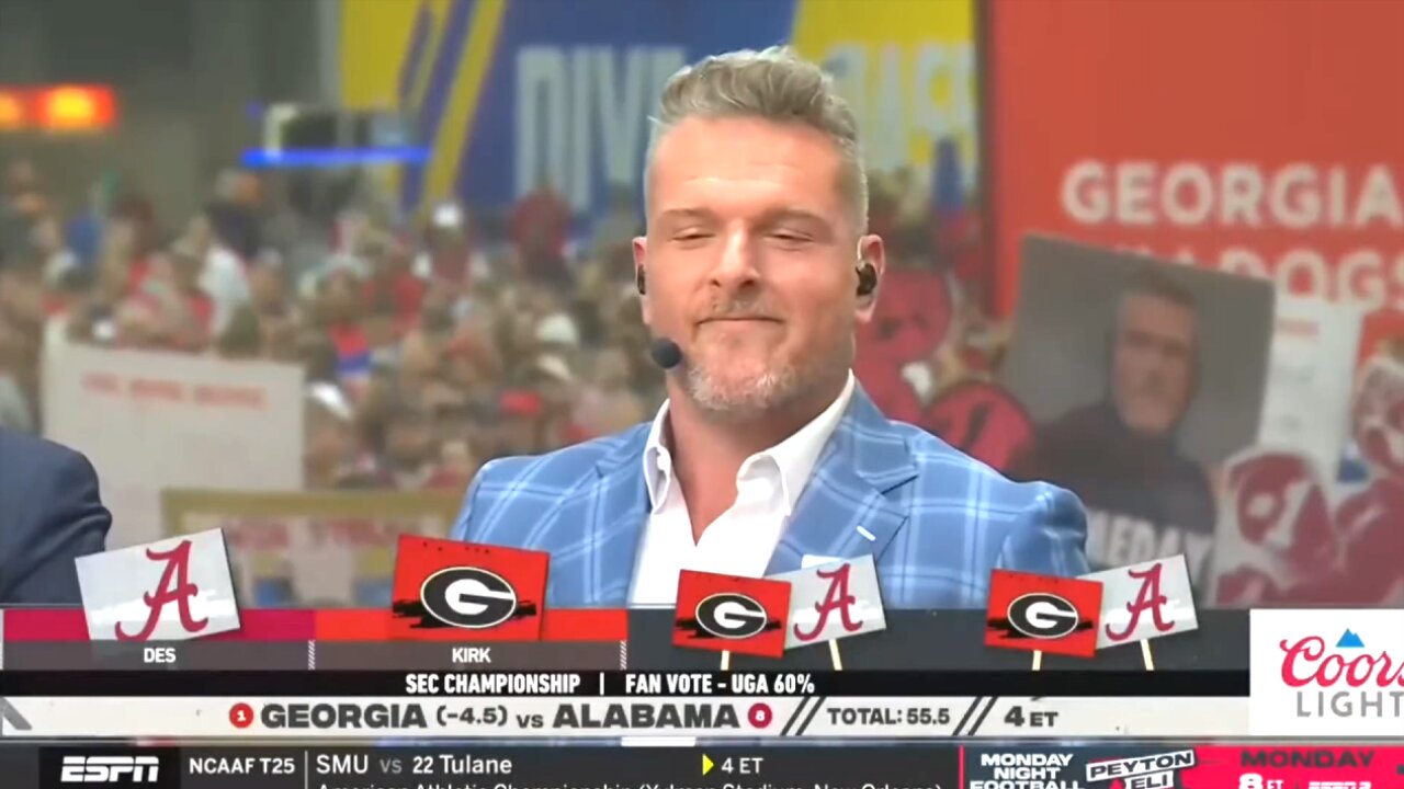 Pat McAfee TROLLS Georgia Fans After picking ALABAMA To Win | ESPN College Game Day Football 12/2/23