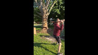 Axe throwing trick shots