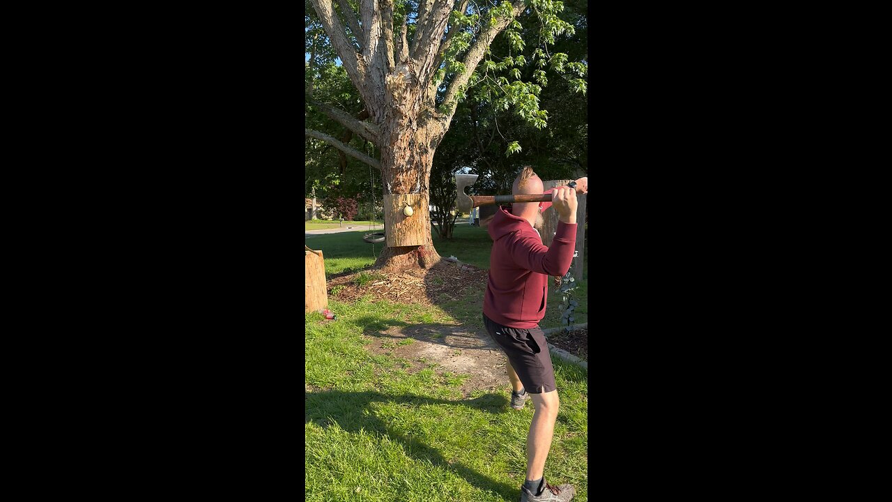 Axe throwing trick shots