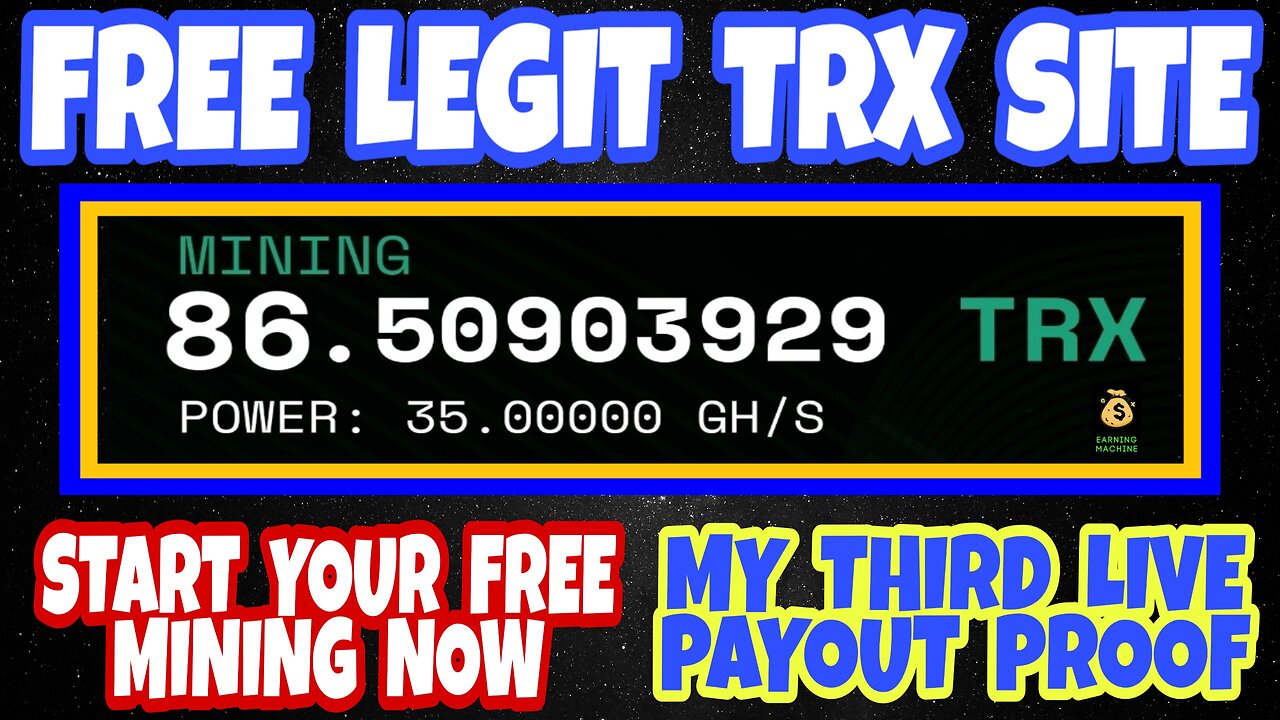FREE TRX SITE MINING SITE -- MY LIVE WITHDRAW PROOF -- 100% PAYING SITE --