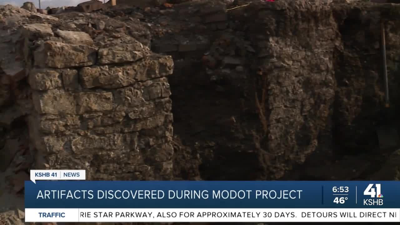 Artifacts discovered during MoDOT project