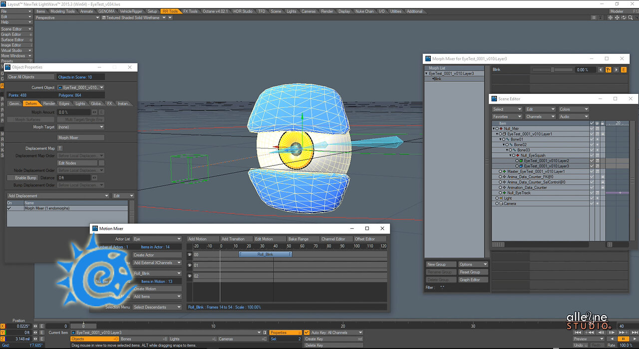 Lightwave3D Cartoon Eye Setup Pt1