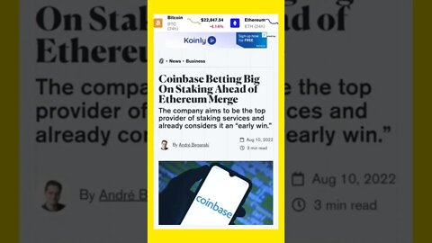 Coinbase Betting Big On Staking #cryptomash @ilmeaalim @waqarzaka @everythinghindi @nehanagar