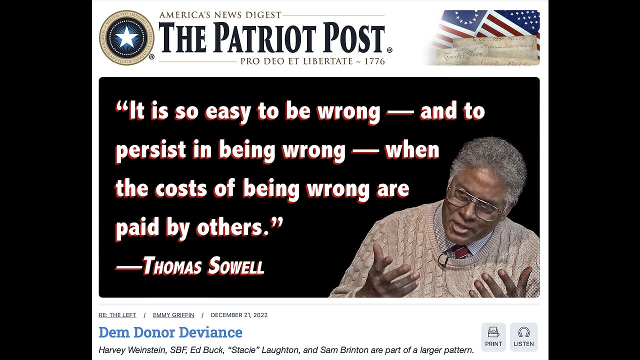 The Patriot Post Audio Edition Podcast for 12/21/22