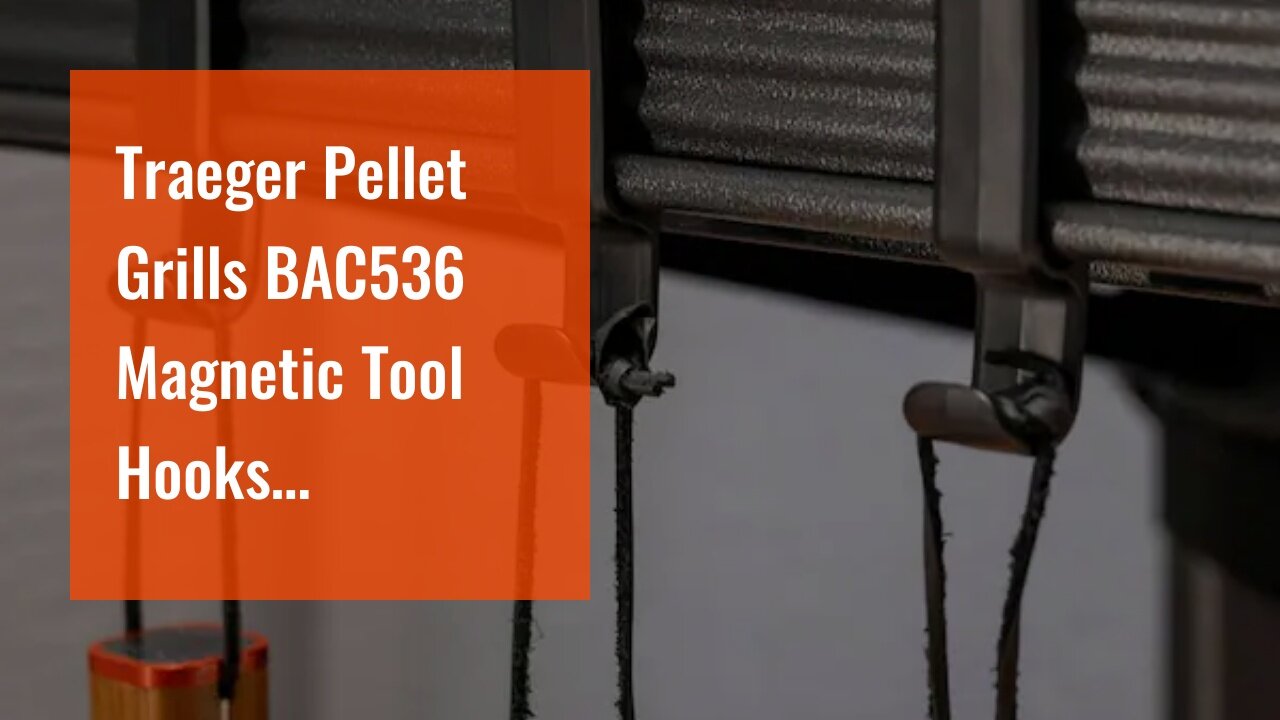 Traeger Pellet Grills BAC536 Magnetic Tool Hooks Accessory, Black & Pellet Grills BAC530 BBQ To...