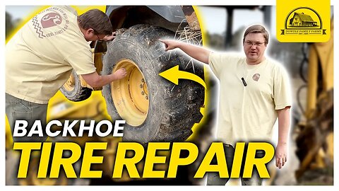 Can We Repair a Rear Backhoe Tire Ourselves?