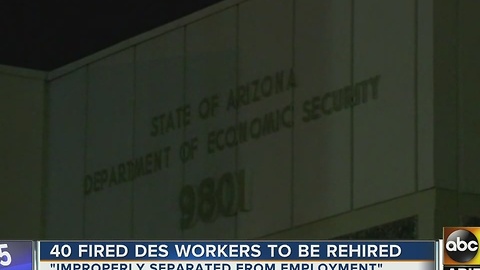 40 fired Department of Economic Security workers to be rehired