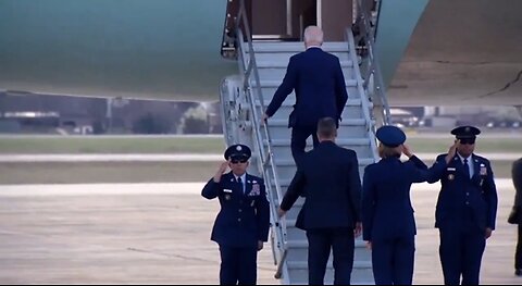 Biden Saves Himself From Almost Wiping Out On The Stairs