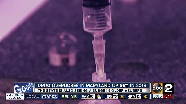 Drug overdoses in Maryland up 66% in 2016