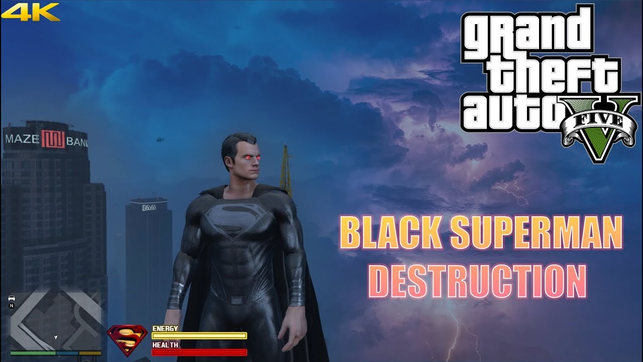 BLACK SUPERMAN DESTRUCTION IN GTA 5