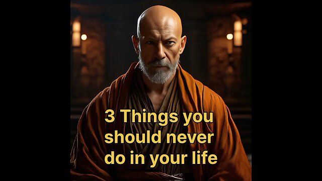 3 Things you should never do in your life.