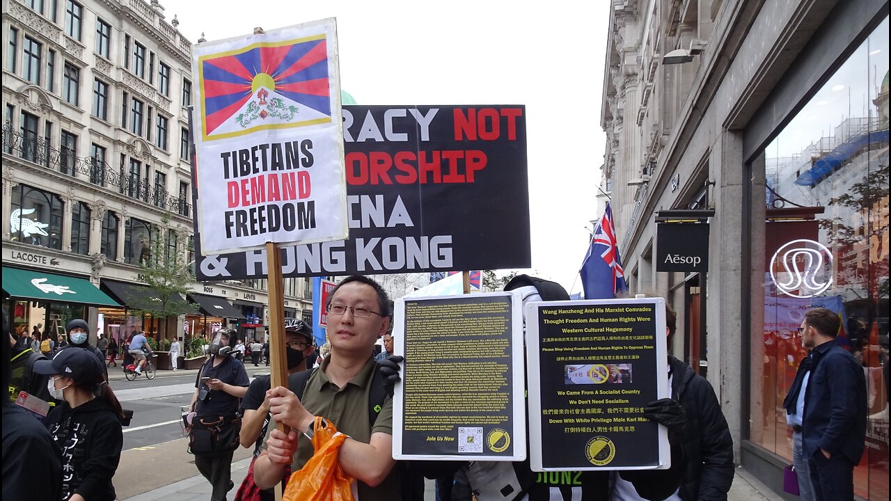 "Nothing To Celebrate" - Protest against the Chinese Communist Party: London 1st October 2023 Part 2