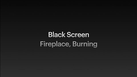 Fireplace, Burning - 8 Hours on Black Screen