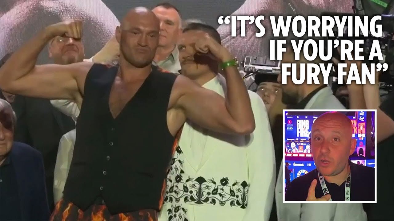 Tyson Fury REFUSES to look at Oleksandr Usyk during Ring of Fire press conference