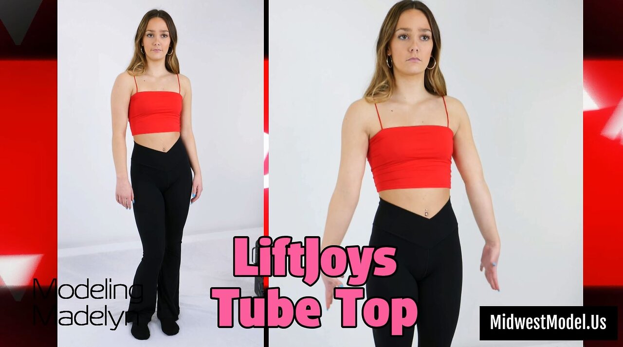 Friday Night Fashion - Model Madelyn - LiftJoys Tube Top - Stretch Pants