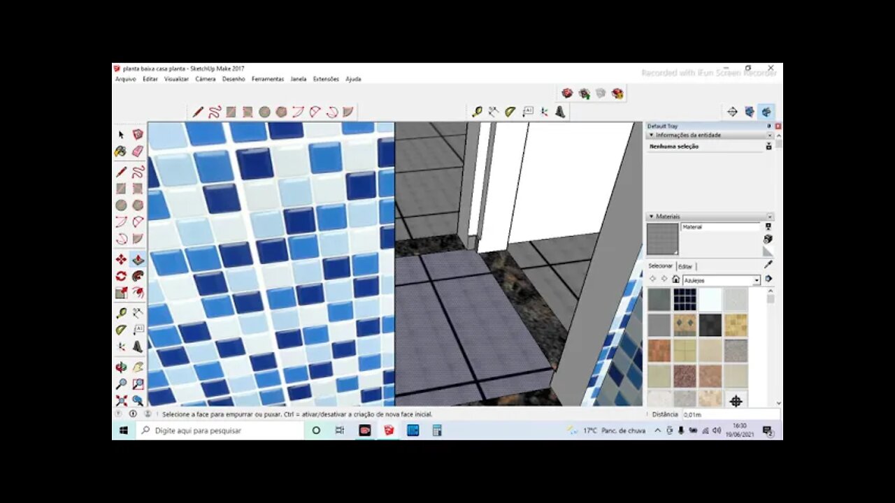 modelando roda pé de cerâmica no projeto 3d sktchup