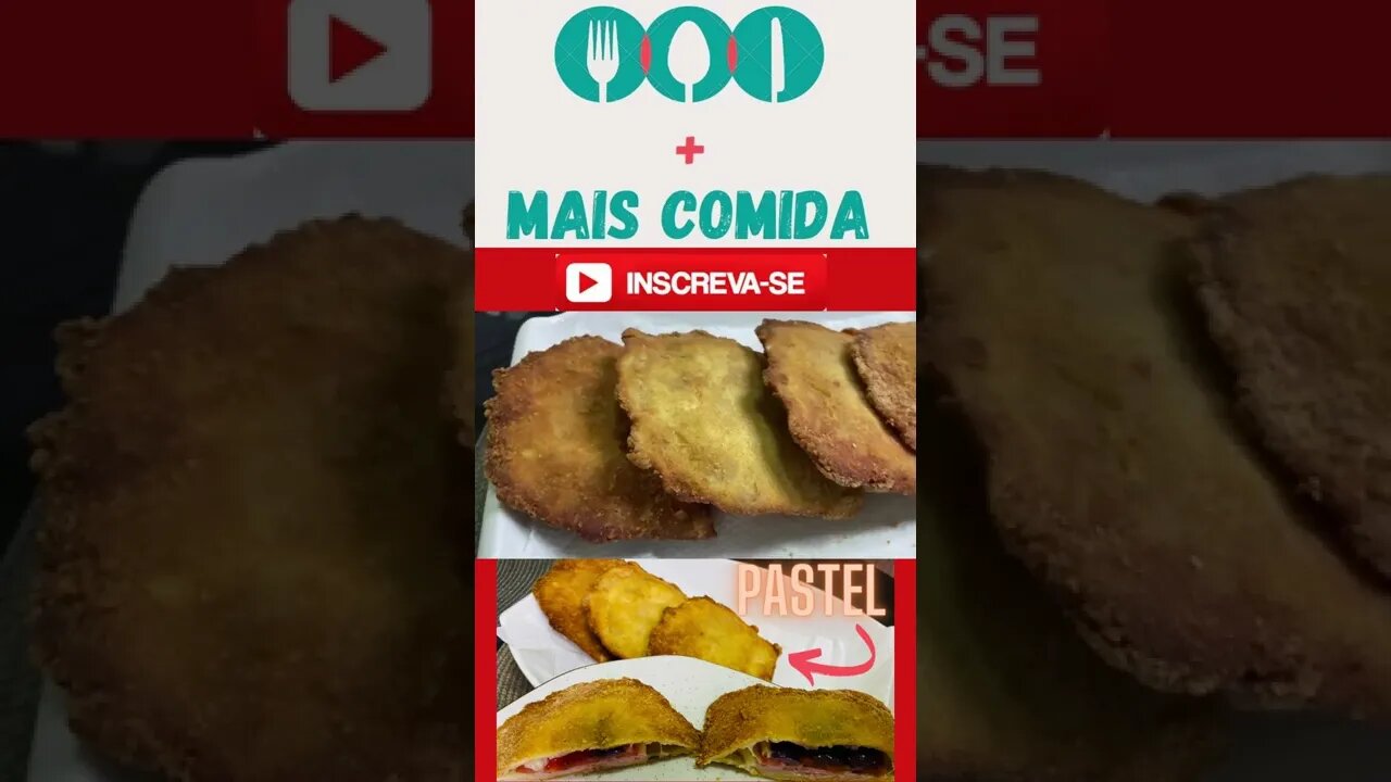 PASTEL COM MASSA DE PÃO DE FORMA #shorts #lanche #receita #maiscomida