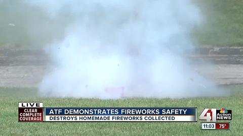 ATF demonstrates fireworks safety