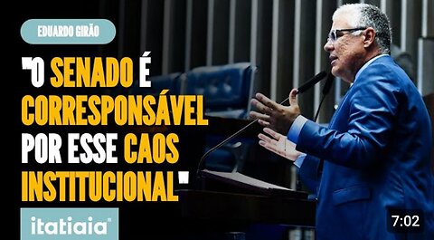 in Brazil, a senator says that the senate is responsible for the institutional chaos in the country