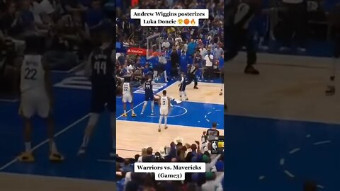 Andrew Wiggins posterizes Luka Doncic