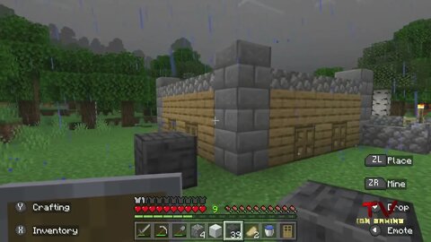 Minecraft FPS survival game switch - building, starting a base and mining - Part 11