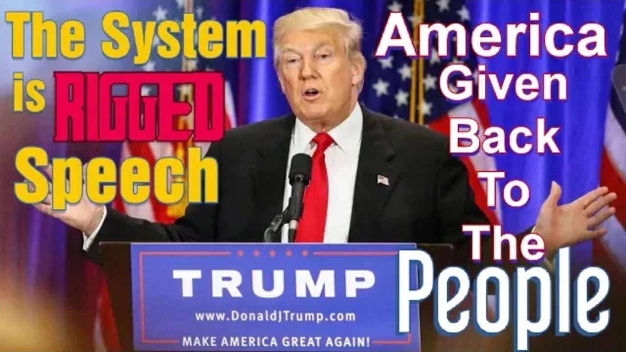 The System Is RIGGED Speech by Donald J. Trump - Election Fraud Reveals It All