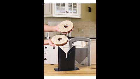 The Original Bagel Guillotine Universal Slicer😎👌