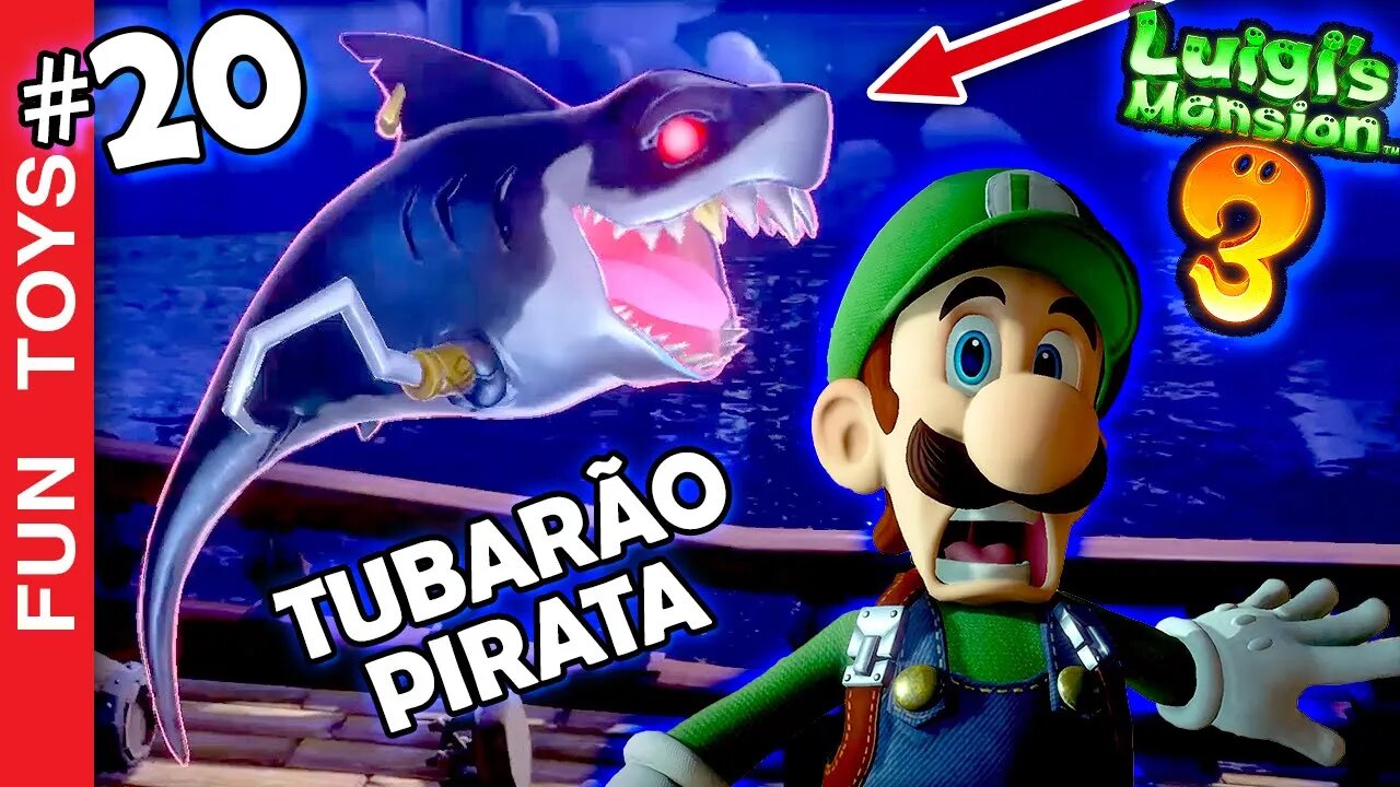 Luigi's Mansion 3 #20 - Um TUBARÃO-PIRATA-FANTASMA e ainda tem GANCHO e TAPA OLHO! INCRÍVEL! 🦈☠️👻