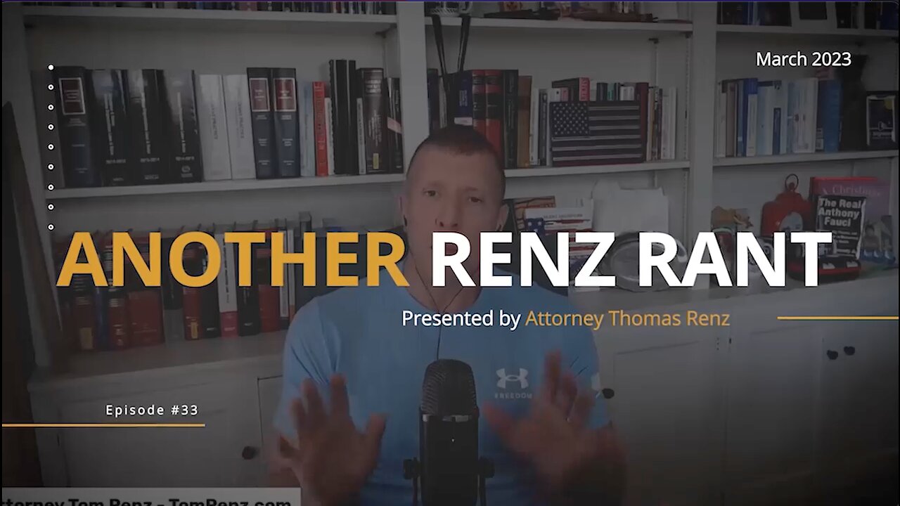 Tom Renz | They Lied About Masks - When Do You Trust a Liar