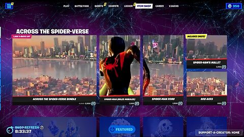Fortnite spider verse Item Shop but I animated it