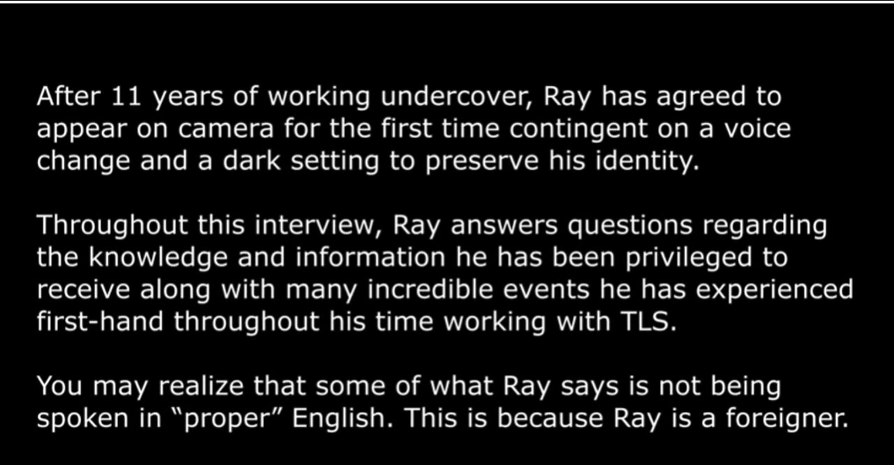 Interview "Ray"- So Much Hidden, So Much We Do Not Know