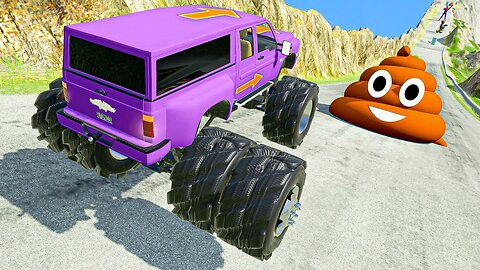 Brutal Slope Downhill Crashing in BeamNG Drive | Crazy Car Descents! - Game Over