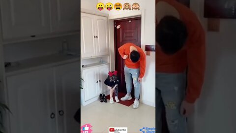 😜😷😳 try not to laugh, viral funny videos, Chinese funny video #short