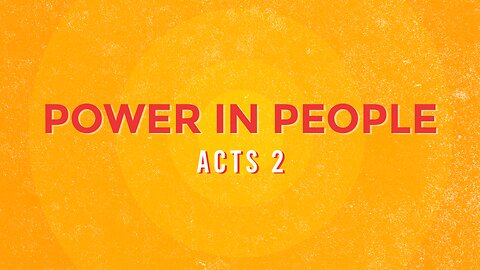 Power in People - Pastor Jeremy Stout