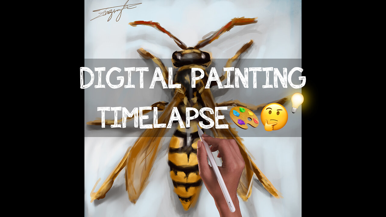 Making digital painting on iPad🐝