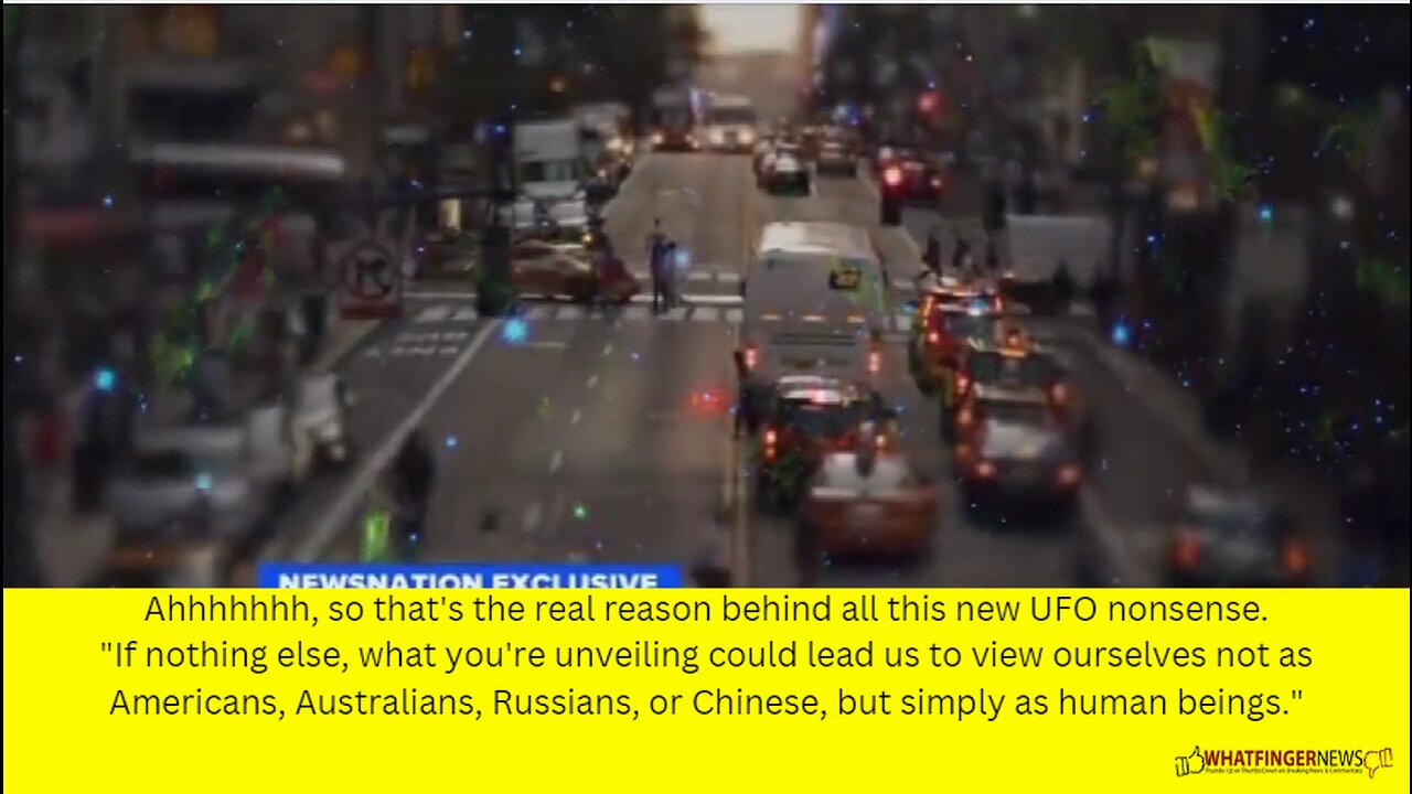 Ahhhhhhh, so that's the real reason behind all this new UFO nonsense.