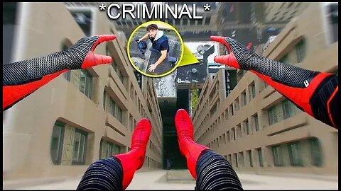 SPIDERMAN Fights Crime - Real Life Parkour POV.