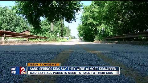 Sand Springs kids say they were almost kidnapped