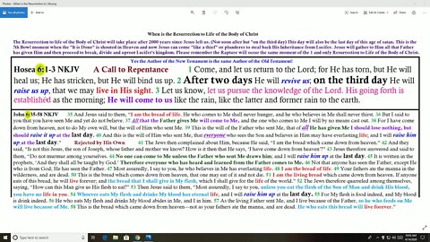 When is the resurrection to life