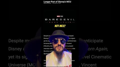 Daredevil Born Again WILL NOT Be part Of Disney MCU Says Actor #marvel #daredevil 