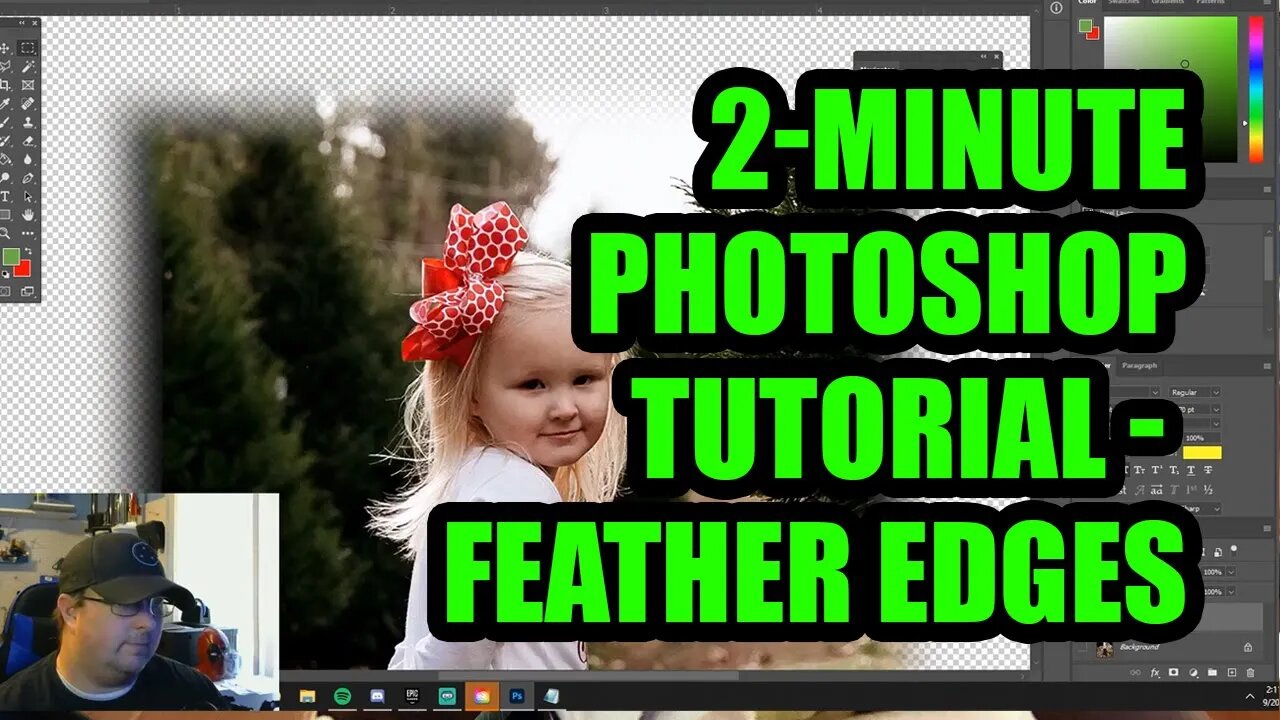 2 Minute Photoshop Tutorial for Dye Sublimation - Feathering Edges of an Image