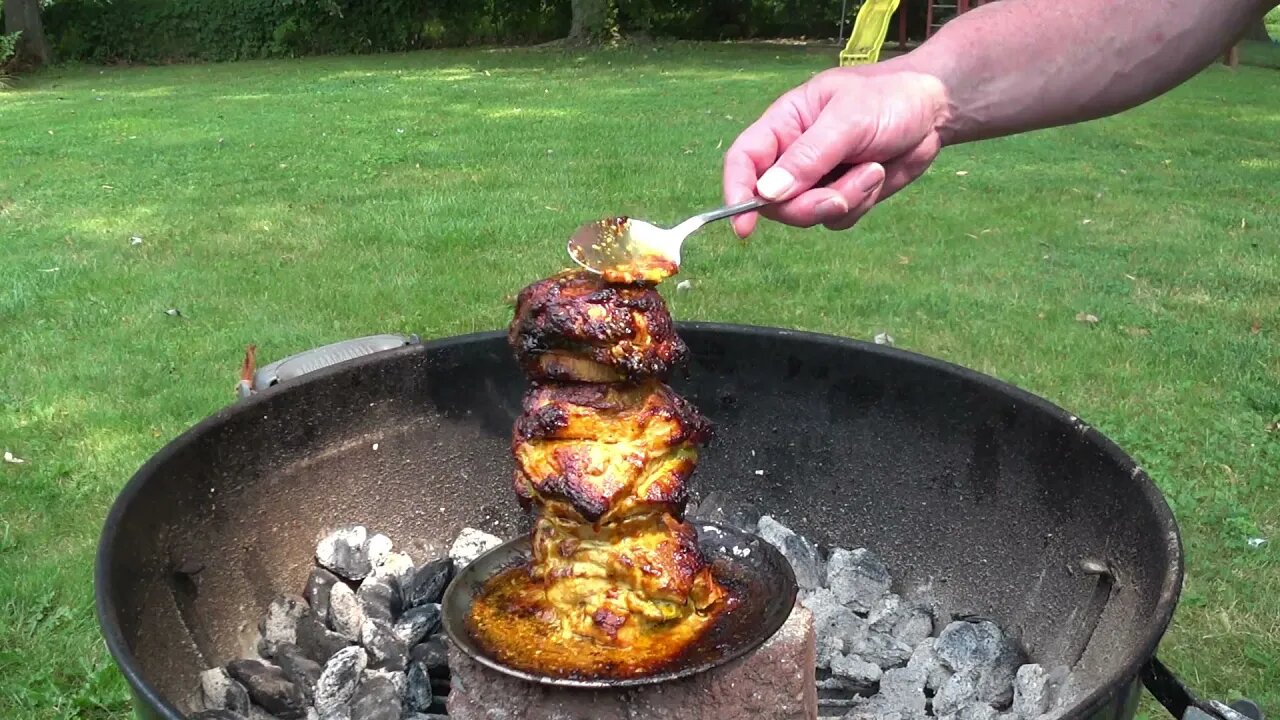 THE Chicken Shawarma on the MYDRACAS VERTICAL SKEWER!