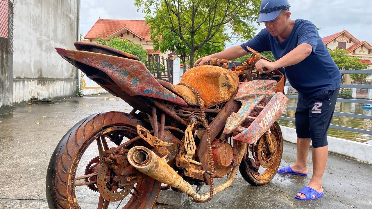 Full restoration the abandoned 50-year-old antique motorcycle 250cc 2023