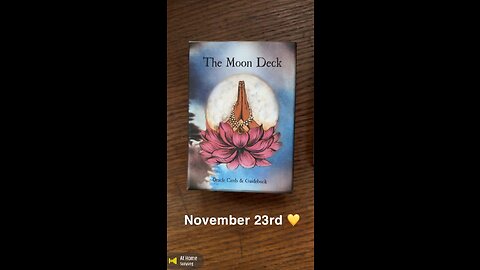 November 23rd oracle card: at home and at peace