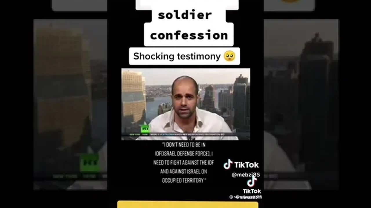 An Ex-Israeli #Soldier Reveals #Truth! #palestine #israeli #terrorism
