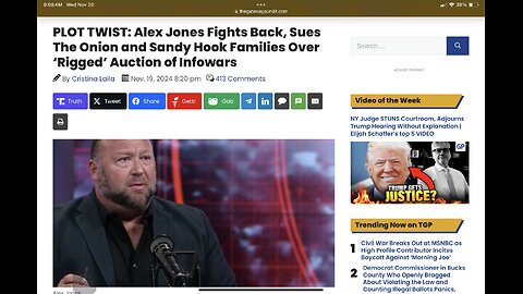 Alex Jones Fights Back, Sues The Onion and Sandy Hook Families Over ‘Rigged’ Auction of Infowars