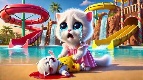 Kittens play Adventurous games at Water Park! 😻😿🌊#cat #ai #catlover #catvideos #cutecat #aicat