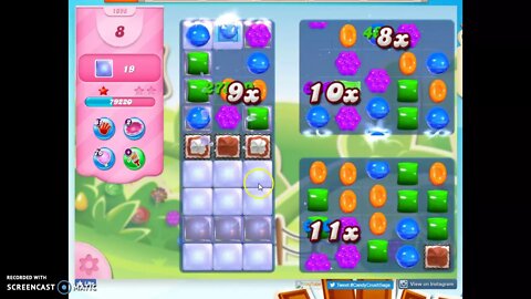 Candy Crush Level 1098 Audio Talkthrough, 3 Stars 0 Boosters