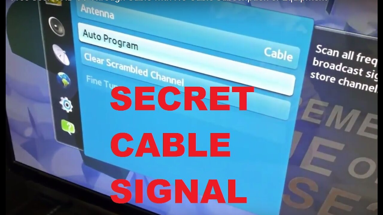 Secret Free TV Signal Through Internet with NO Cable Subscription or Equipment